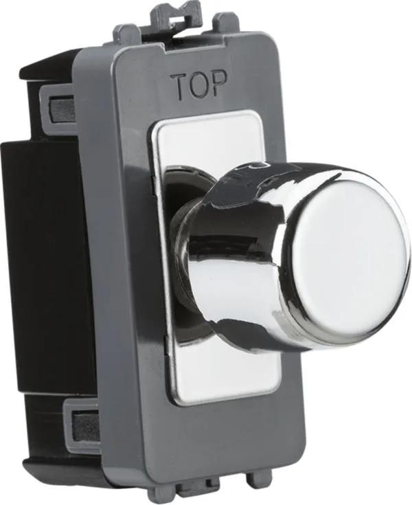 1G 2-way 10-200W (10-100W LED) trailing edge dimmer – polished chrome (Polished Chrome)