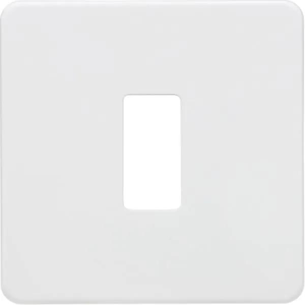 Screwless 1G grid faceplate – matt white (White)