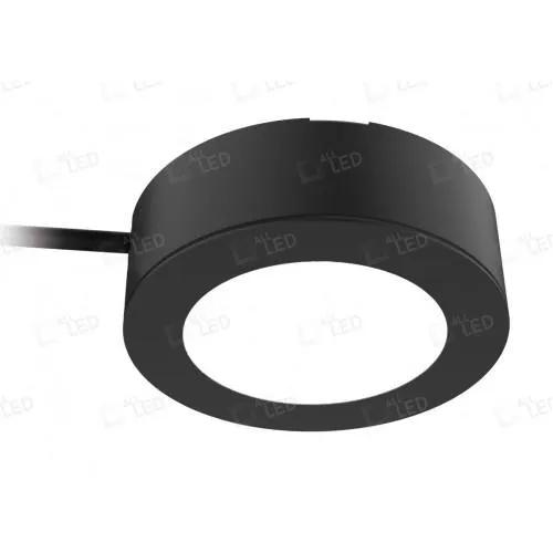 ACL240BK/CCT UNDERCABINET ROUND LIGHT SURFACE/RECESSED CARBON BLACK (Black)