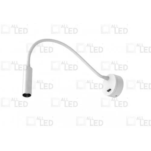 Cygnet – AWLG030WH/40 – 2W Polar White Wall Mounted Adjustable Neck LED 4000K Reading Light