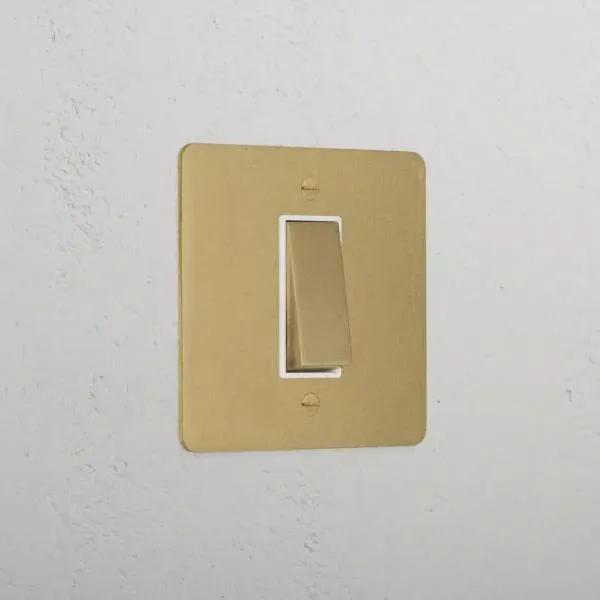 Corston 1G Two Way Rocker Switch (Antique White Brass)