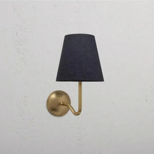 Corston Malvern Medium Wall Light Basalt Grey (Antique Brass)