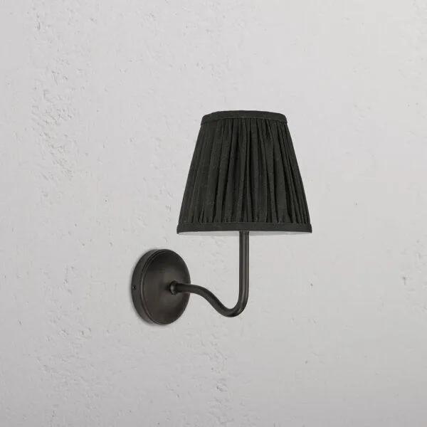 Corston Malvern Medium Wall Light Pleated Deep Green (Bronze)