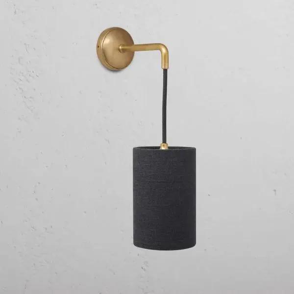Corston Primrose Small Hanging Wall Light Basalt Grey (Antique Brass)