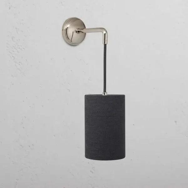 Corston Primrose Small Hanging Wall Light Basalt Grey (Polished Nickel)