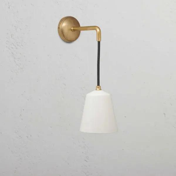 Corston Richmond Small Hanging Wall Light Fine Porcelain (Antique Brass)