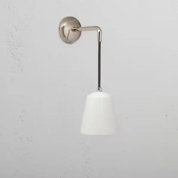 Corston Richmond Small Hanging Wall Light Fine Porcelain (Polished Nickel)