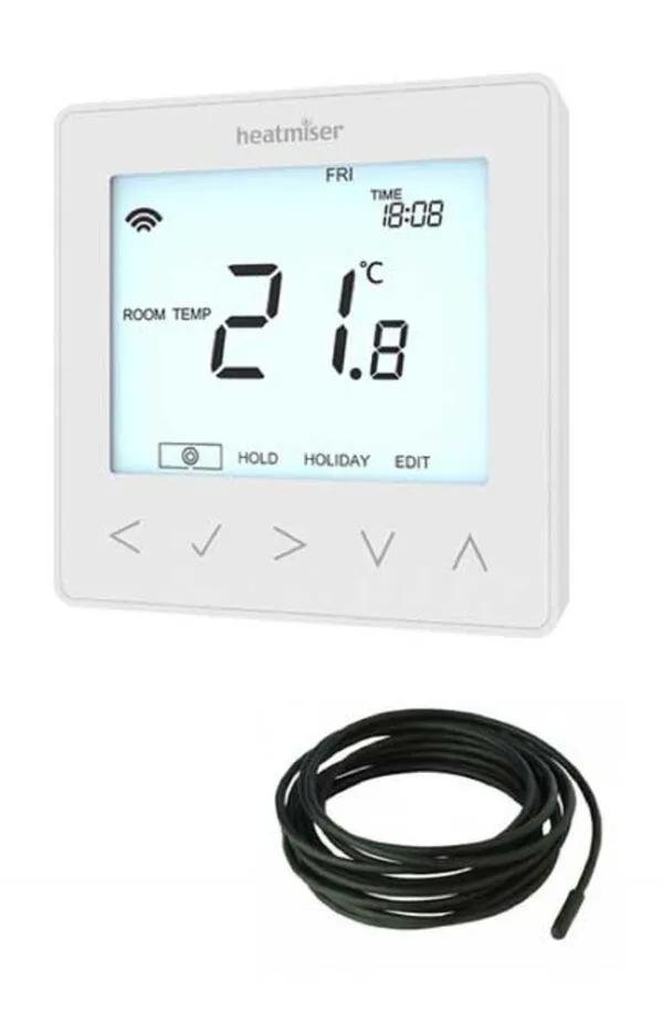 Heatmiser neoStat-e v2 – Glacier White – Electric Floor Heating Thermostat