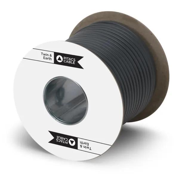 Pitacs 6242Y Grey 10mm² Twin & Earth Cable 100m Drum