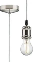 1.8m E27 Vintage Pendant Set – Brushed Chrome 8271LBC (Vintage Brushed Chrome)