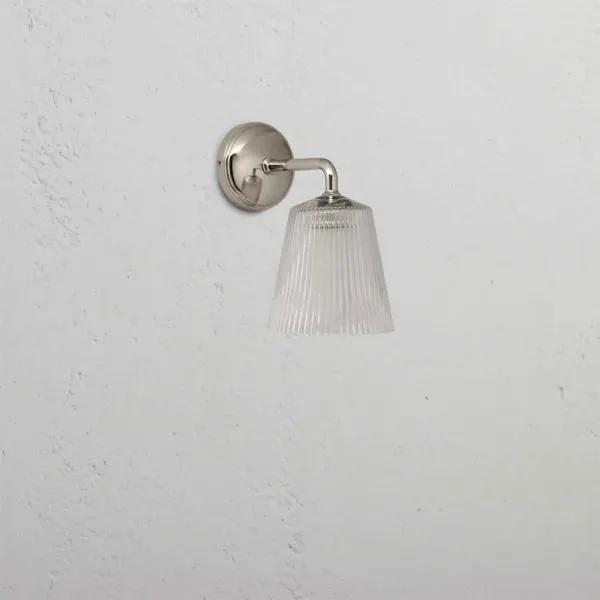 Corston Richmond Small Wall Light Fluted Glass (Polished Nickel)