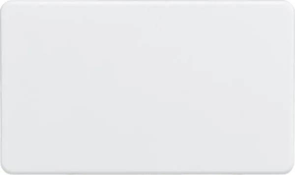 Screwless 2G Blanking Plate – Matt White