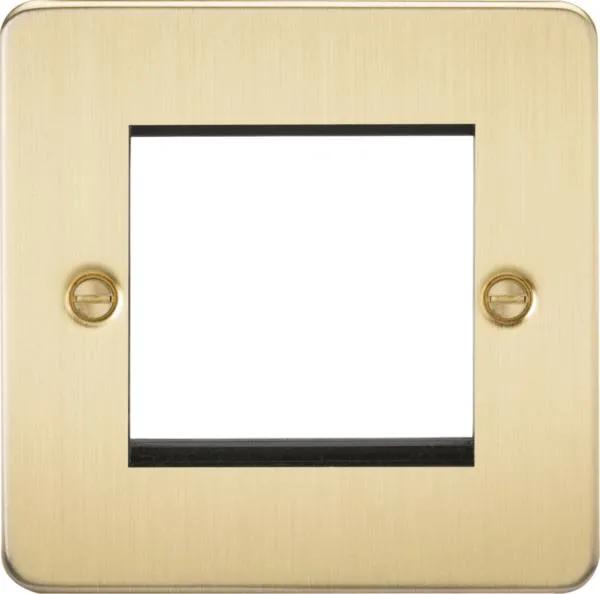 Flat Plate 2G modular faceplate – brushed brass (Brushed Brass)
