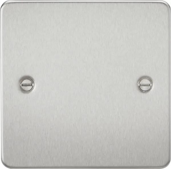 Flat Plate 1G blanking plate – brushed chrome (Brushed Chrome)