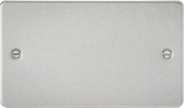 Flat Plate 2G blanking plate – brushed chrome (Brushed Chrome)