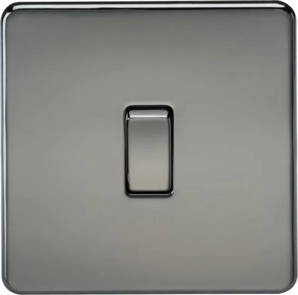 Screwless 10AX 1G Intermediate Switch – Black Nickel (Nickel Black)