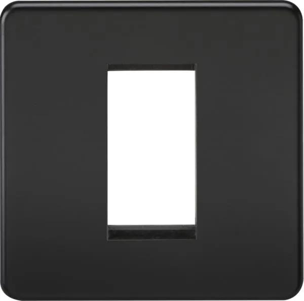 Screwless 1G Modular Faceplate – Matt Black