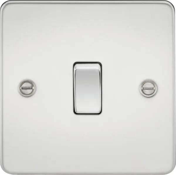 Flat Plate 10AX 1G Intermediate Switch – Polished Chrome
