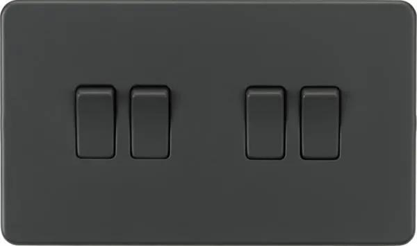 Screwless 10AX 4G 2-Way Switch – Anthracite