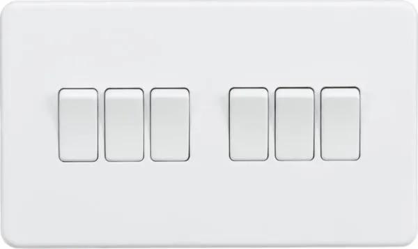 Screwless 10AX 6G 2-Way Switch – Matt White