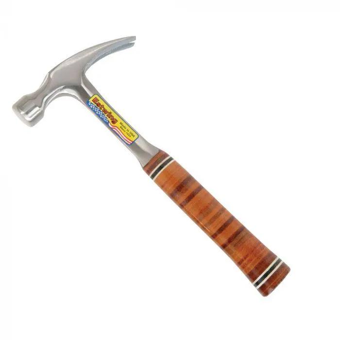 Estwing E20S Straight Claw Hammer - Leather Grip 20oz