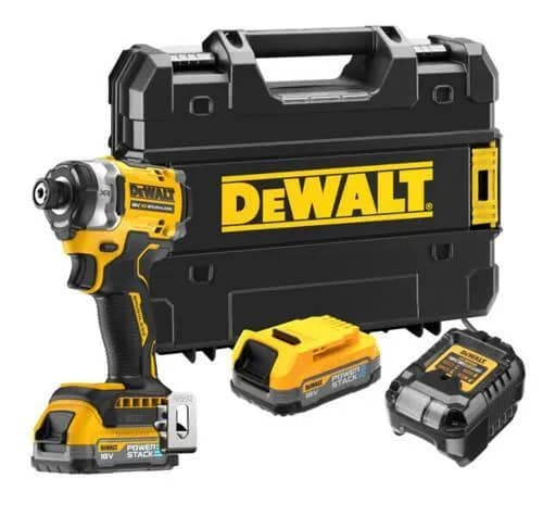DeWALT DCF860E2T-GB 18V XR Brushless Impact Driver With 2x Powerstack Batteries