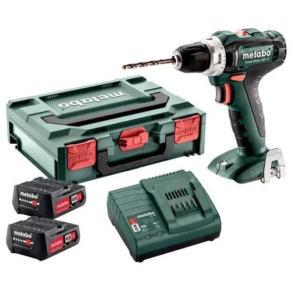 Metabo PowerMaxx BS 12 Drill / Driver With 2x 12V 2.0Ah Batteries In metaBOX